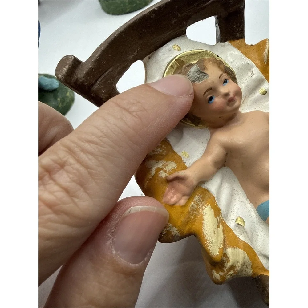 Nativity Christmas SET Of 1O Figures ITALY 2.5